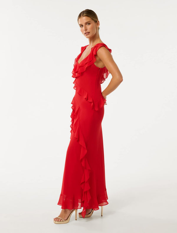 Olive Petite Ruffle Dress Forever New