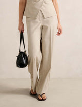 Elora Straight Leg Pants Neutral Suit Forever New
