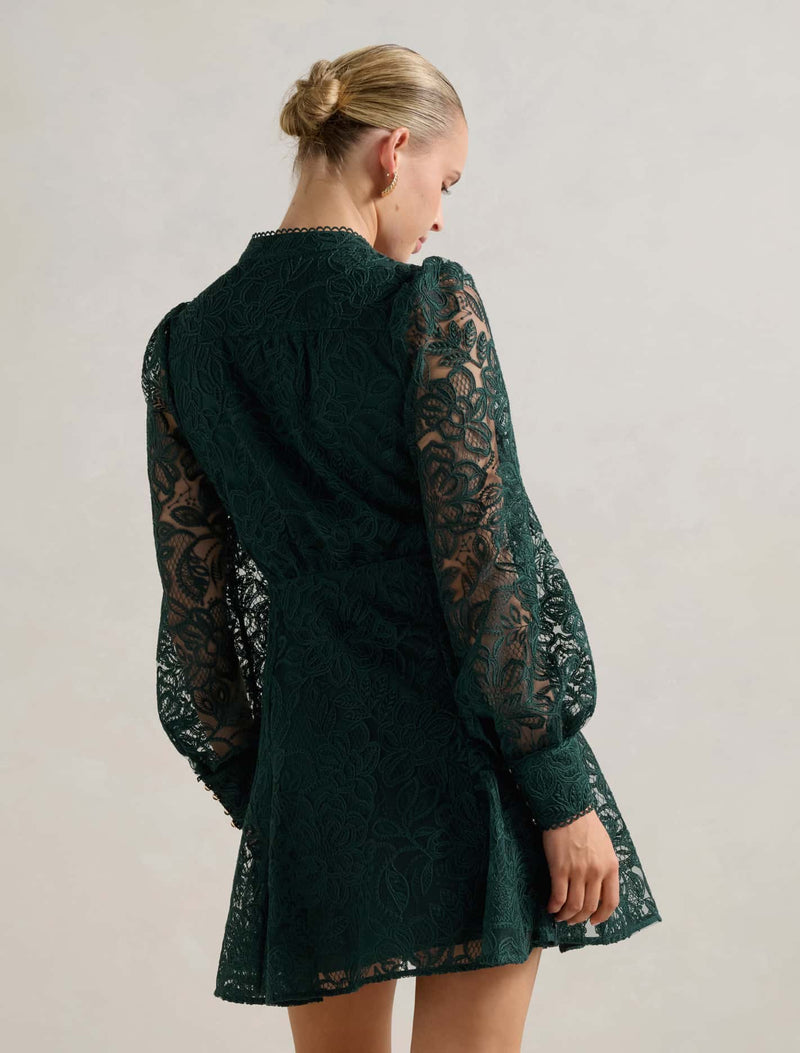 Portia Lace Skater Mini Dress