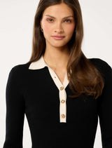 Phoebe Long Sleeve Trim Mini Dress Forever New