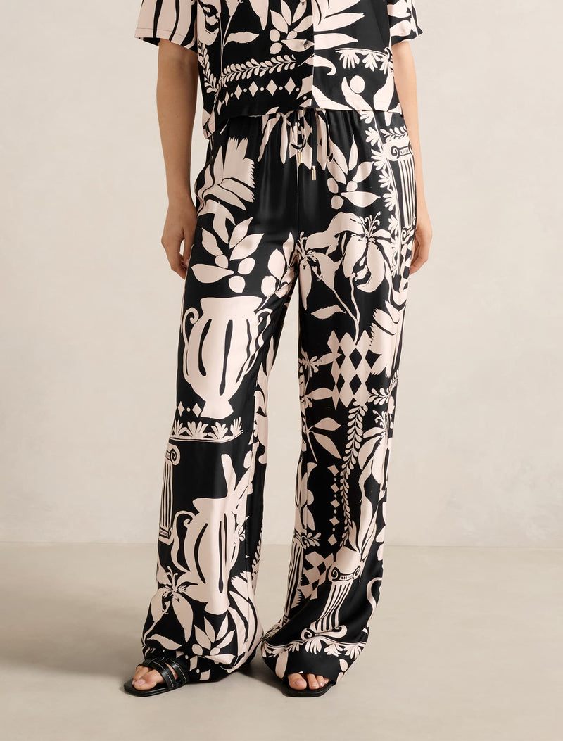 Jenna Drawstring Wide Leg Pants Mono Rhodes Co-Ord Forever New
