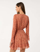 Piper Ruffle Long Sleeve Mini Dress Forever New