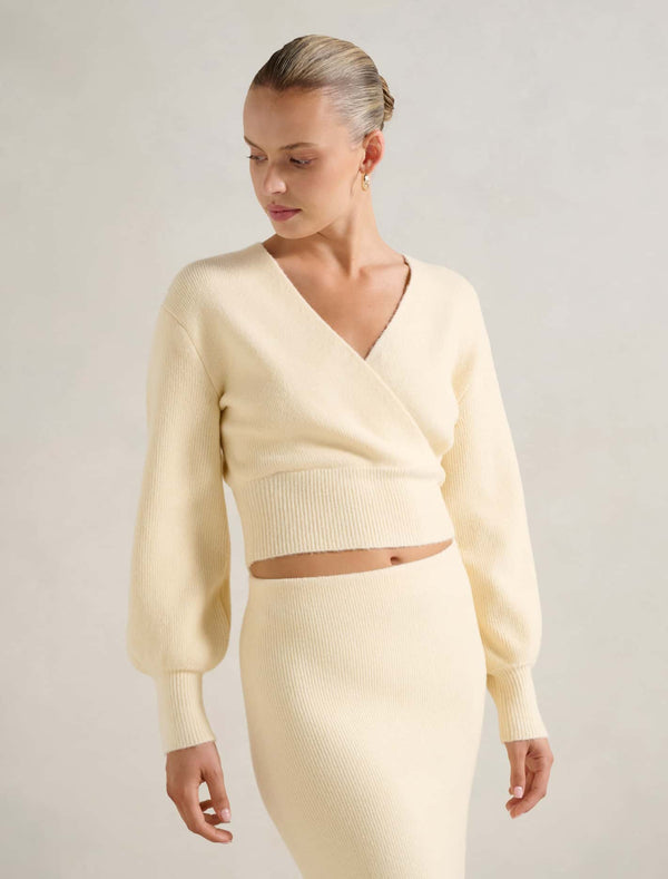 Sloane Wrap Knit Sweater Forever New