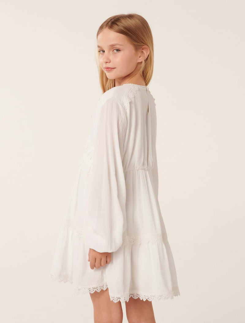 Everly Teen Lace Trim Dress Forever New