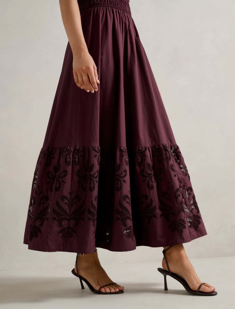 Eleanor Cutwork Midi Dress Forever New