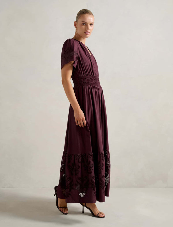 Eleanor Cutwork Midi Dress Forever New