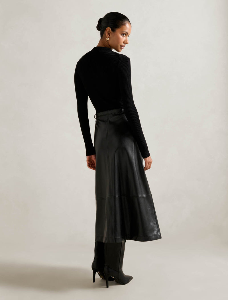 Brooklyn Petite PU Midi Dress Forever New