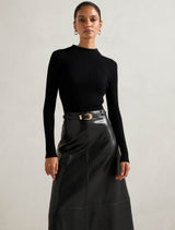 Brooklyn Petite PU Midi Dress Forever New