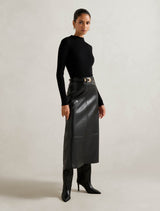 Brooklyn Petite PU Midi Dress Forever New