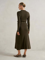 Kelani Belted Knit Midi Dress Forever New