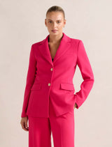 Noelle Nipped Waist Blazer Raspberry Suit Forever New