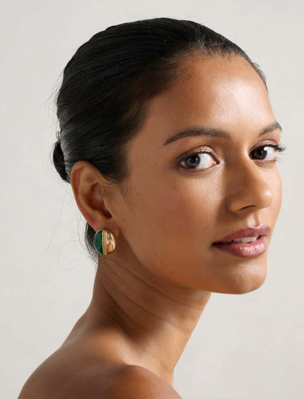 Signature Ember Enamel Stud Earrings Forever New