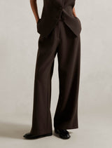 Laoise Petite Wide Leg Pants Chocolate Co-ord Forever New