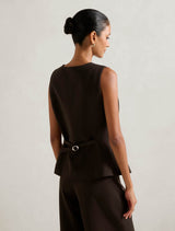 Orla Petite High Neck Waistcoat Forever New