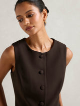 Orla Petite High Neck Waistcoat Forever New