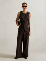 Orla Petite High Neck Waistcoat Forever New