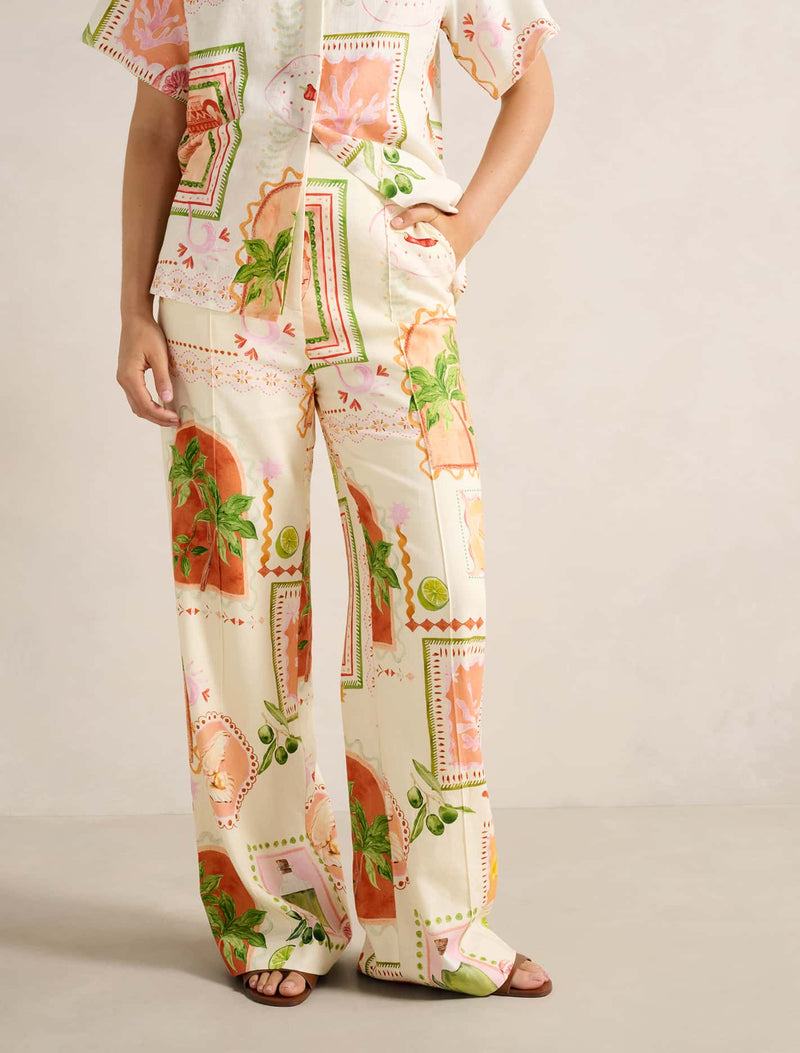 Ola Linen Wide Leg Pants Forever New