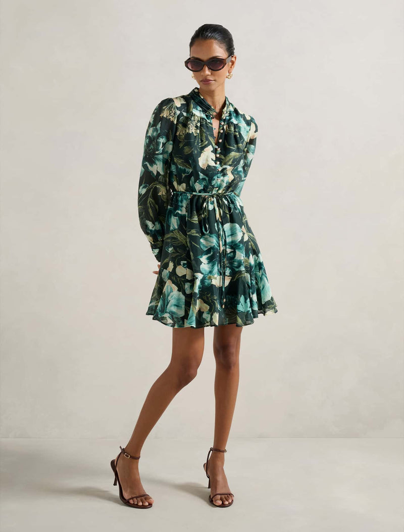 Tina Petite Long Sleeved Mini Dress Forever New