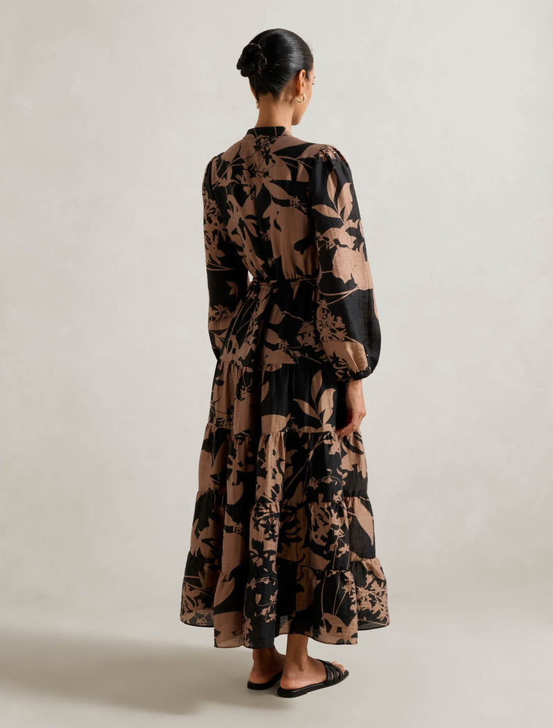 Adeline Petite Tiered Midi Dress Forever New