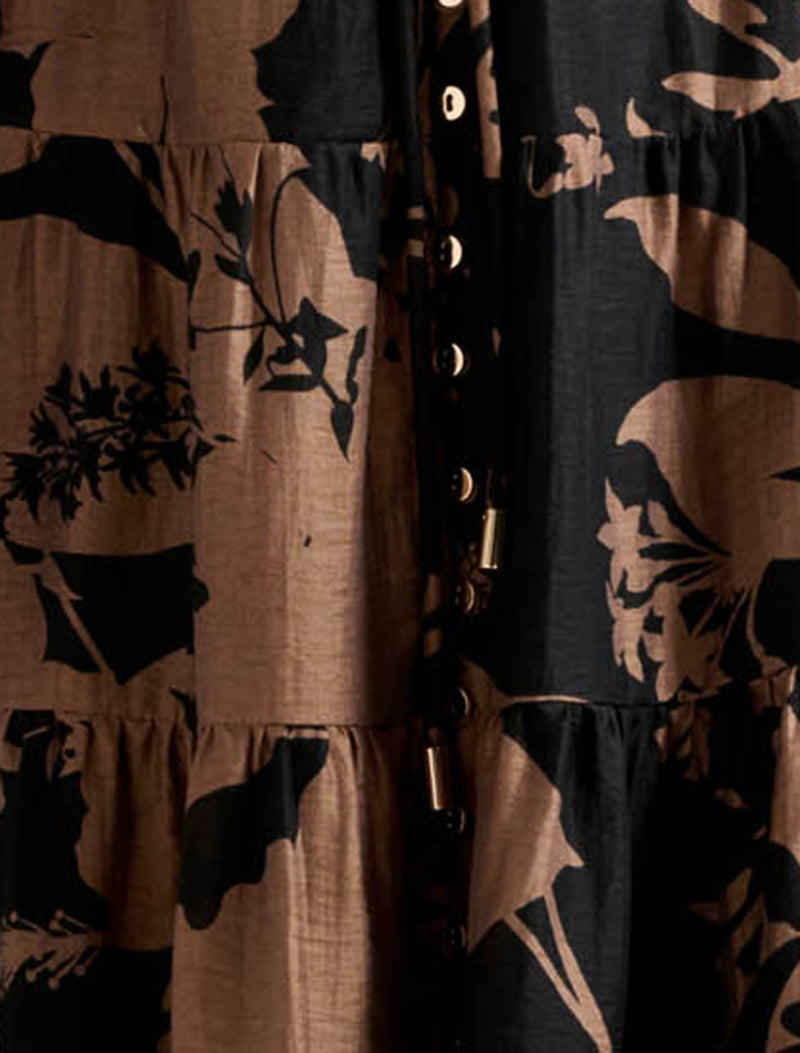 Adeline Petite Tiered Midi Dress Forever New