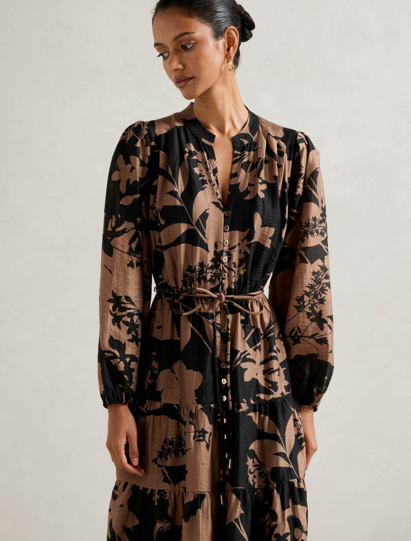 Adeline Petite Tiered Midi Dress Forever New