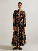 Adeline Petite Tiered Midi Dress