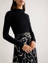 Ayla Print Pleated Midi Dress Forever New