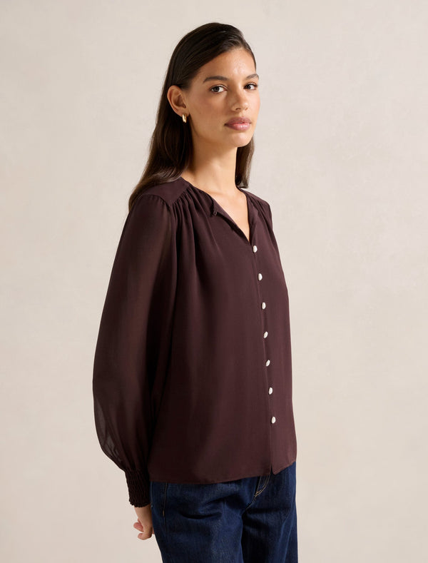 Piper Gathered Yoke Blouse Forever New