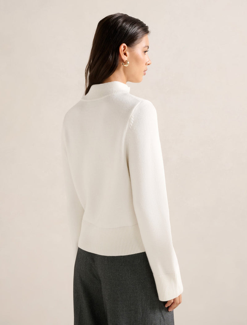 Chantal Zip Neck Knit Sweater
