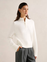 Chantal Zip Neck Knit Sweater