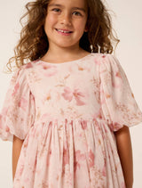 Claudine Girls Puff Sleeve Dress Forever New