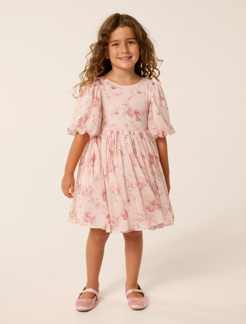 Claudine Girls Puff Sleeve Dress Forever New