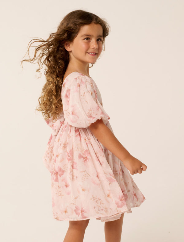 Claudine Girls Puff Sleeve Dress Forever New