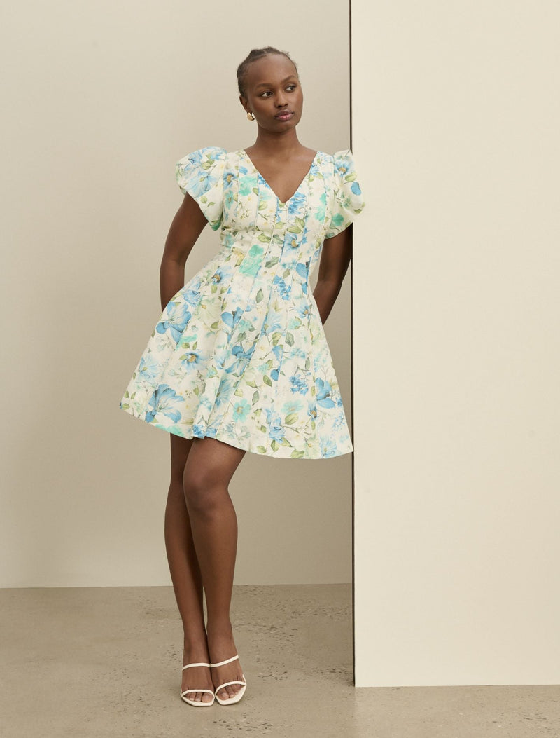 Camden Puff Sleeve Mini Dress Forever New