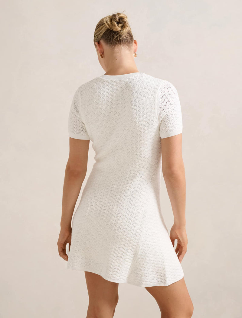 Rosa Stitch Interest Knit Mini Dress Forever New