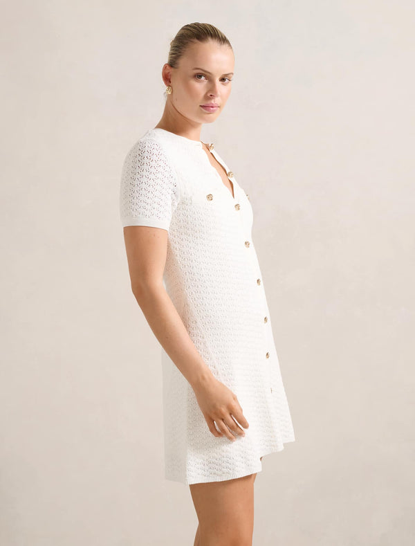 Rosa Stitch Interest Knit Mini Dress Forever New