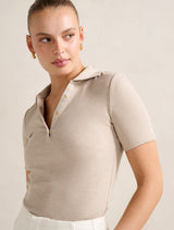 Amari Press Stud Polo Top Forever New