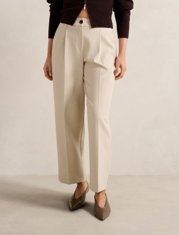 Felicity Barrel Leg Pants Neutral Forever New