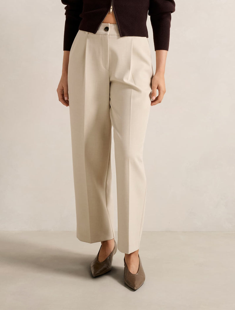 Felicity Barrel Leg Pants Neutral Forever New