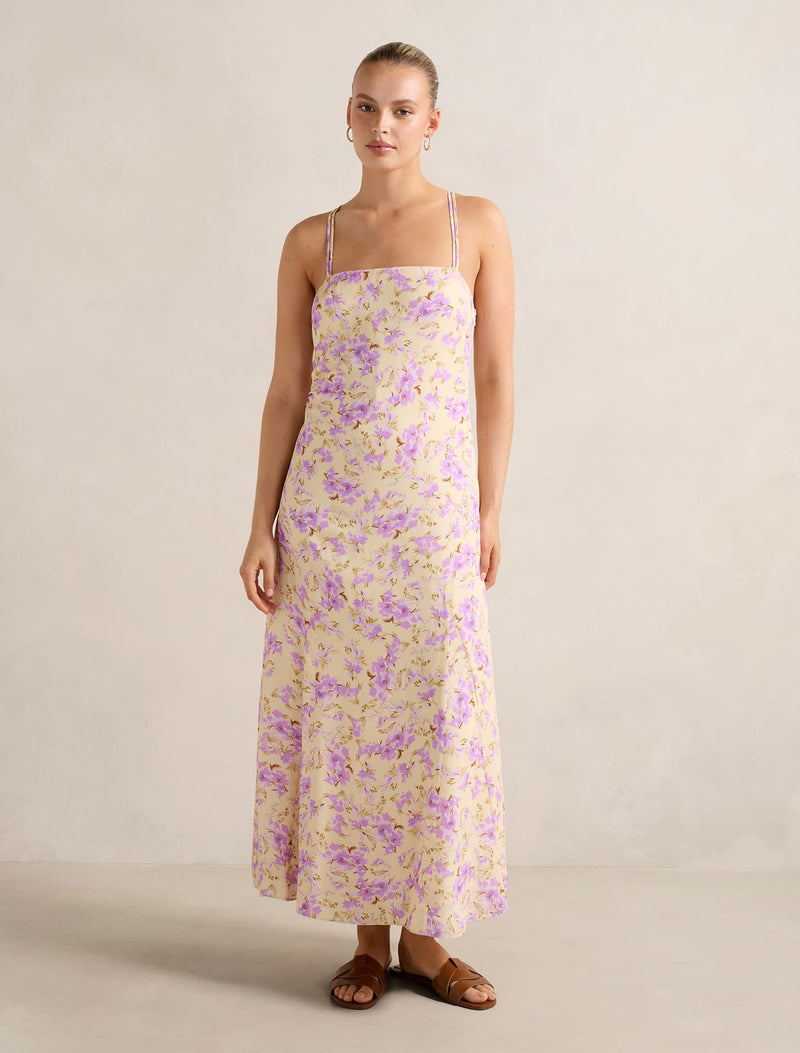 Georgina Strappy Midi Dress Saja Ditsy Forever New