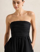 Matisse Ruched Cotton Halter Midi Dress Forever New