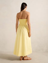 Matisse Ruched Cotton Halter Midi Dress Forever New