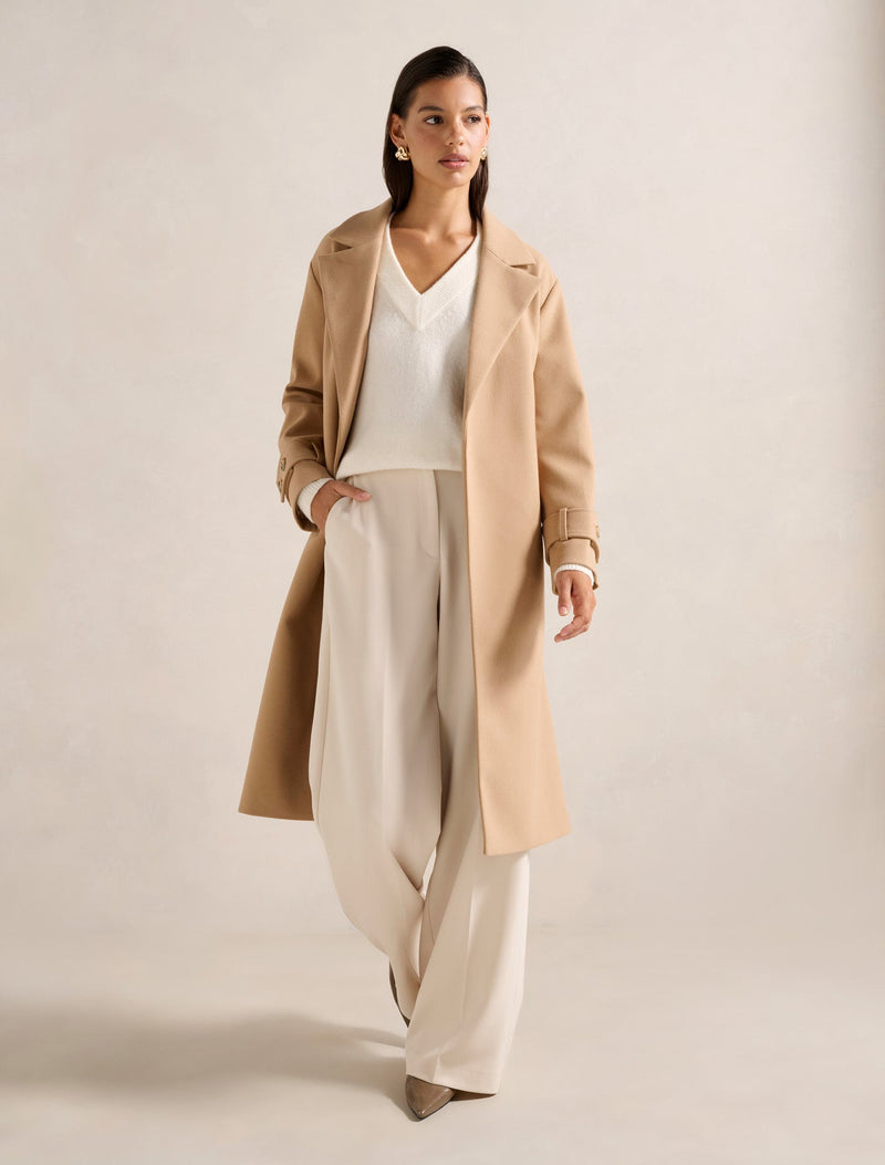 Heidi Double Breasted Wrap Coat Forever New