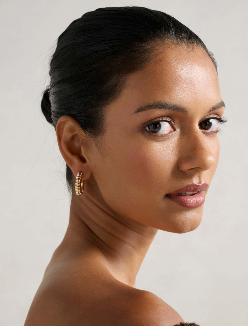 Signature Felicity Panel Hoop Earrings Forever New