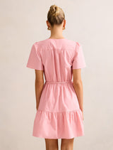 Hattie Short Sleeve Cotton Mini Dress Forever New