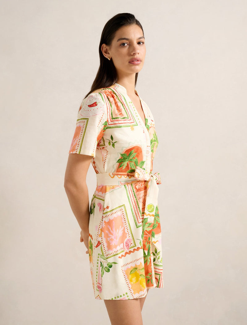 Veyda Shirt Linen Mini Dress Forever New