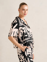 Anika Crop Satin Shirt Forever New