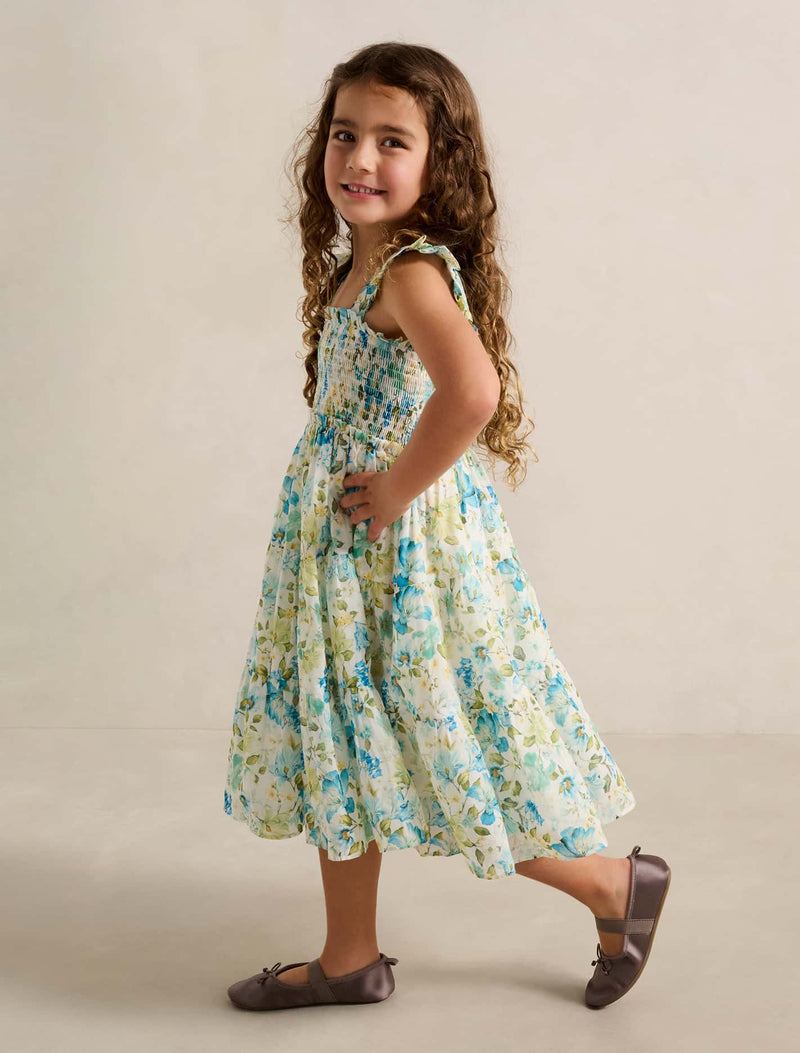 Magnolia Girls Shirred Midi Dress Forever New