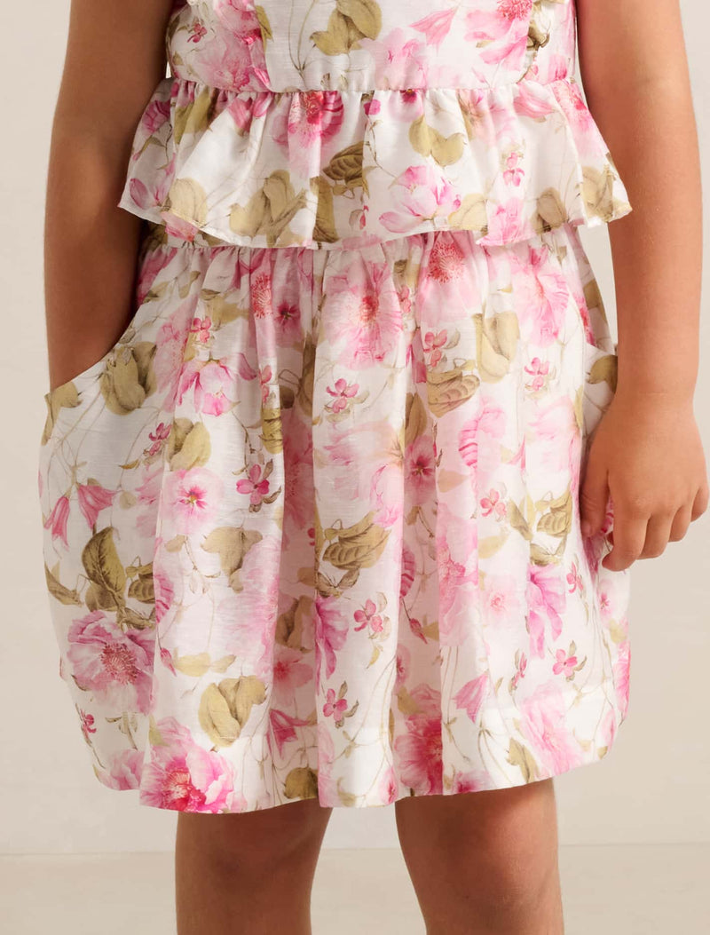 Claudette Mini A-Line Girls Skirt Layla Botanical Forever New