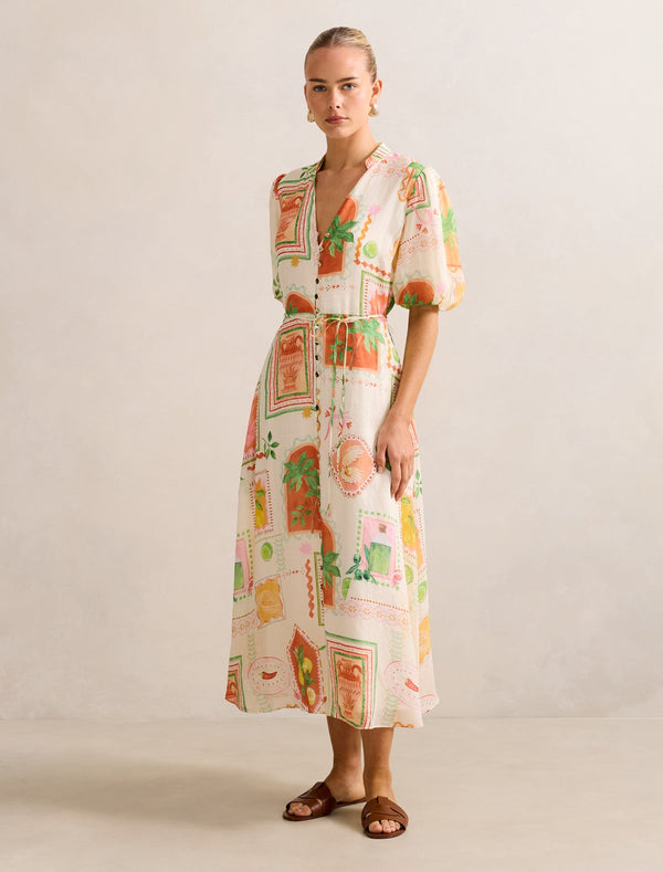 Sophie Puff Sleeve Midi Dress Forever New